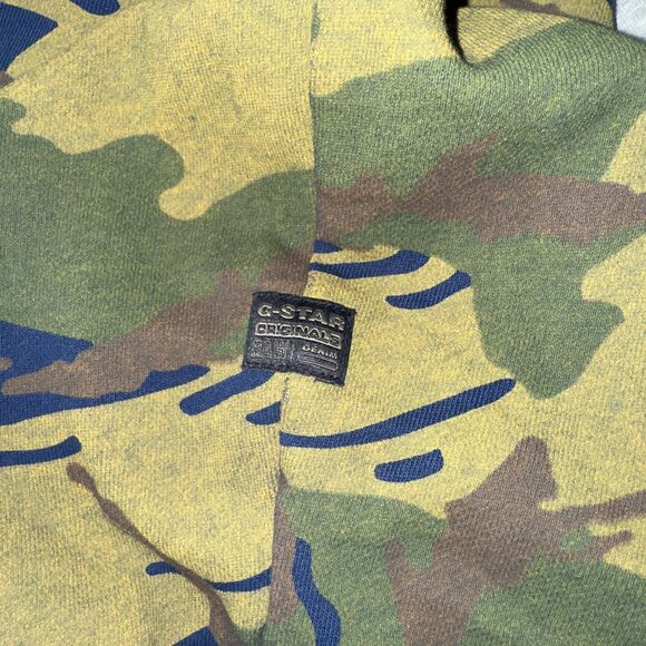 G-Star RAW Camo Print Sweatshirt Military Style Crew Neck Pullover Mens Large‎ - Picture 10 of 11